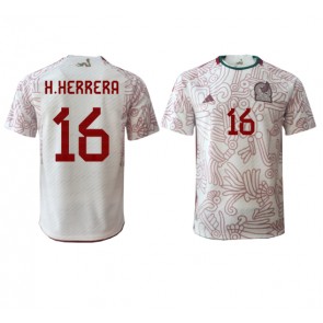 Mexiko Hector Herrera #16 Bortatröja VM 2022 Kortärmad